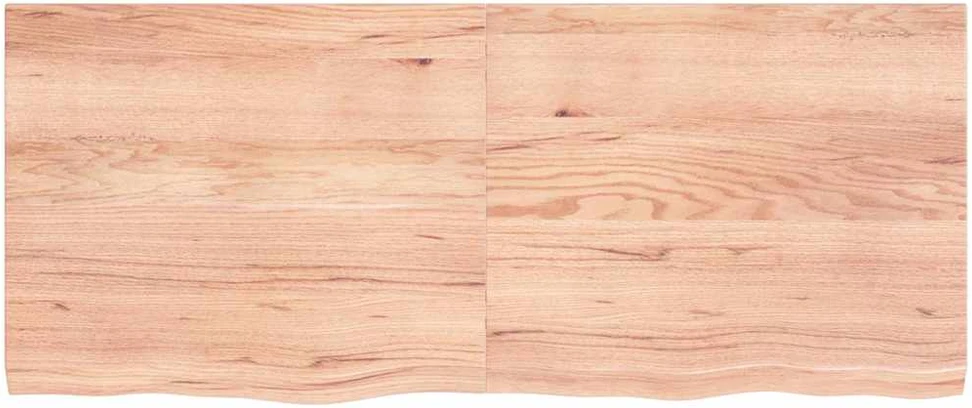 Sieninė lentyna, šviesiai ruda, 120x50x(2-4) cm, ąžuolo masyvas