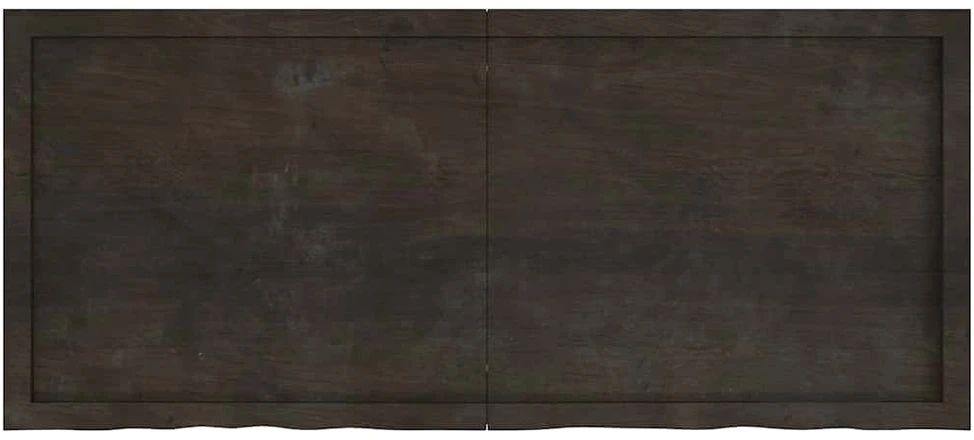 Sieninė lentyna, tamsiai ruda, 140x60x(2-4) cm, ąžuolo masyvas