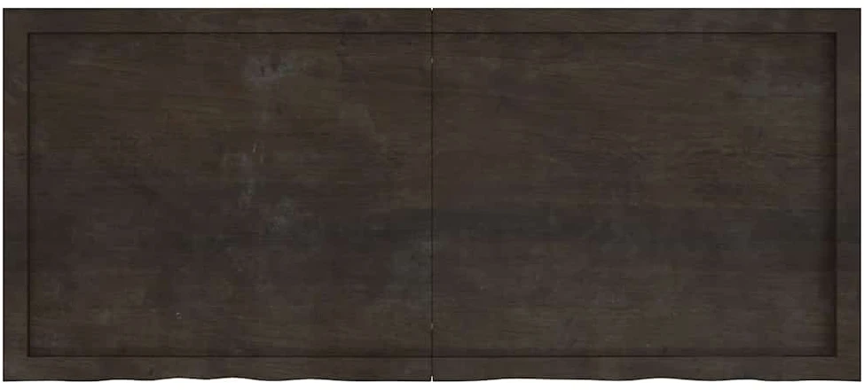 Sieninė lentyna, tamsiai ruda, 140x60x(2-6) cm, ąžuolo masyvas