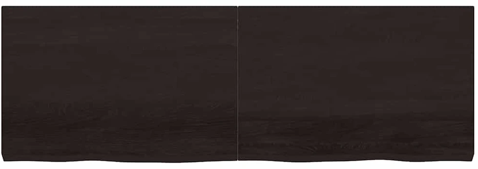 Sieninė lentyna, tamsiai ruda, 180x60x(2-6) cm, ąžuolo masyvas
