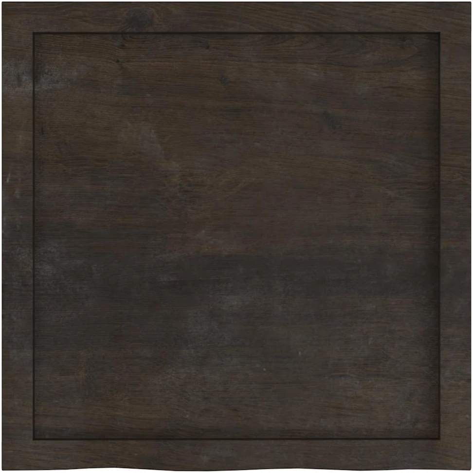 Sieninė lentyna, tamsiai ruda, 60x60x(2-6) cm, ąžuolo masyvas