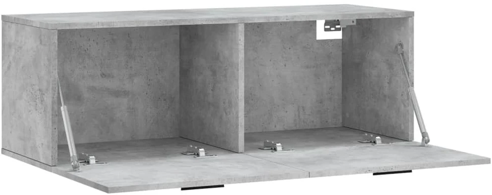 Sieninė spintelė, betono pilka, 100x36,5x35cm, apdirbta mediena