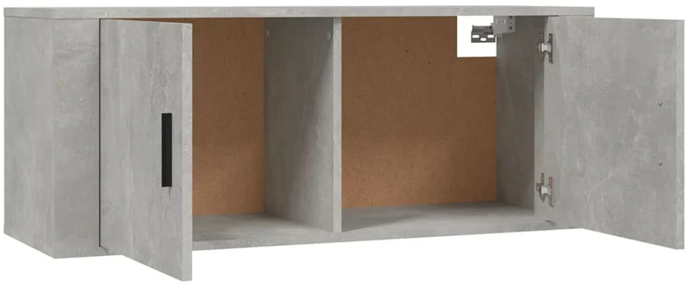 TV staliukas Sieninė televizoriaus spintelė, betono pilka, 100x34,5x40cm