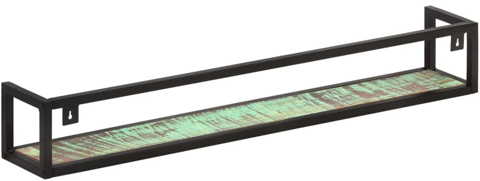 Sieninės lentynos, 2vnt., 120cm, perdirbtos medienos masyvas