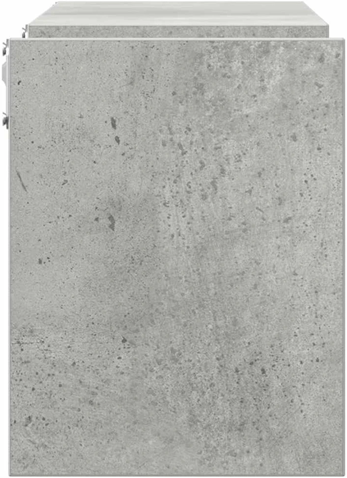 Sieninės lentynos, 2vnt., betono, 100x15x20cm, apdirbta mediena