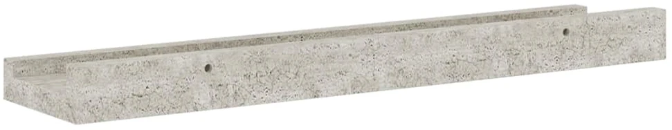 Sieninės lentynos, 2vnt., betono pilkos spalvos, 40x9x3cm