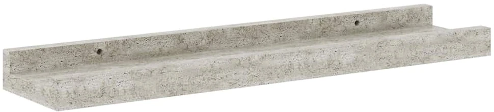 Sieninės lentynos, 2vnt., betono pilkos spalvos, 40x9x3cm
