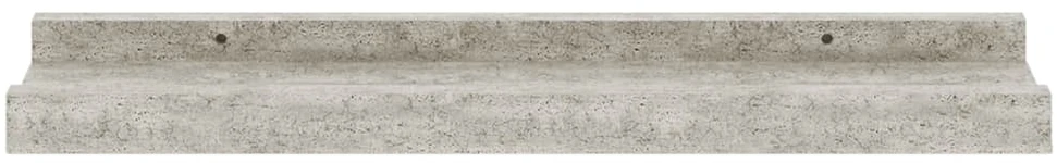 Sieninės lentynos, 2vnt., betono pilkos spalvos, 40x9x3cm