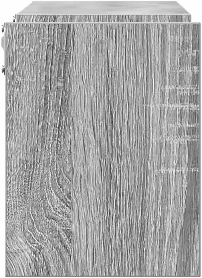 Sieninės lentynos, 2vnt., pilkos ąžuolo, 100x15x20cm, mediena
