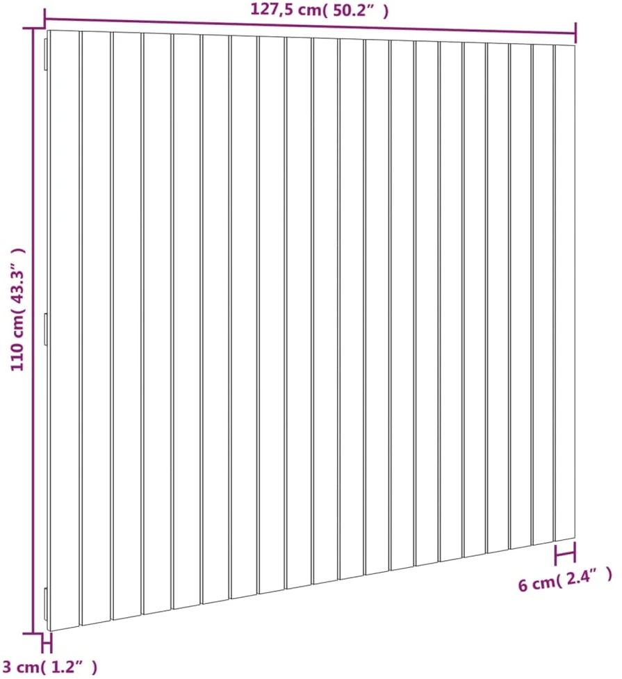 Lova Sieninis galvūgalis, medaus rudas, 127,5x3x110cm, pušis