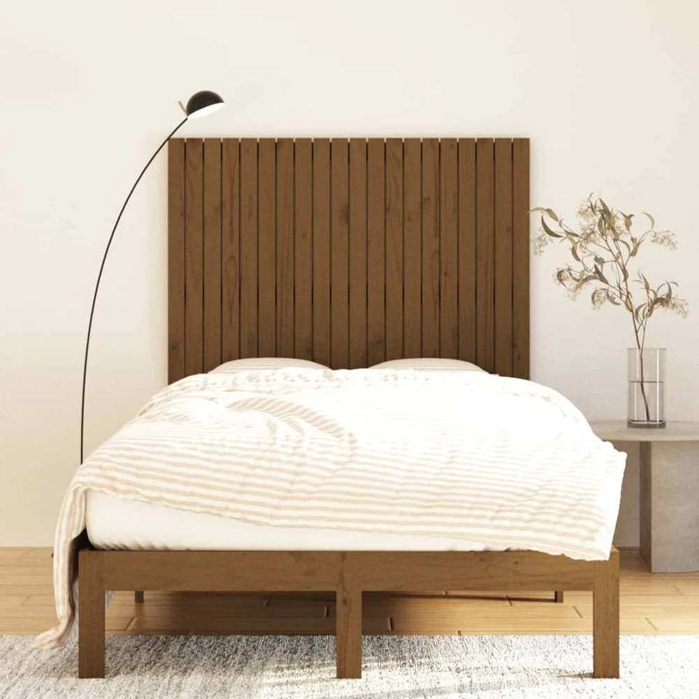 Lova Sieninis galvūgalis, medaus rudas, 127,5x3x110cm, pušis