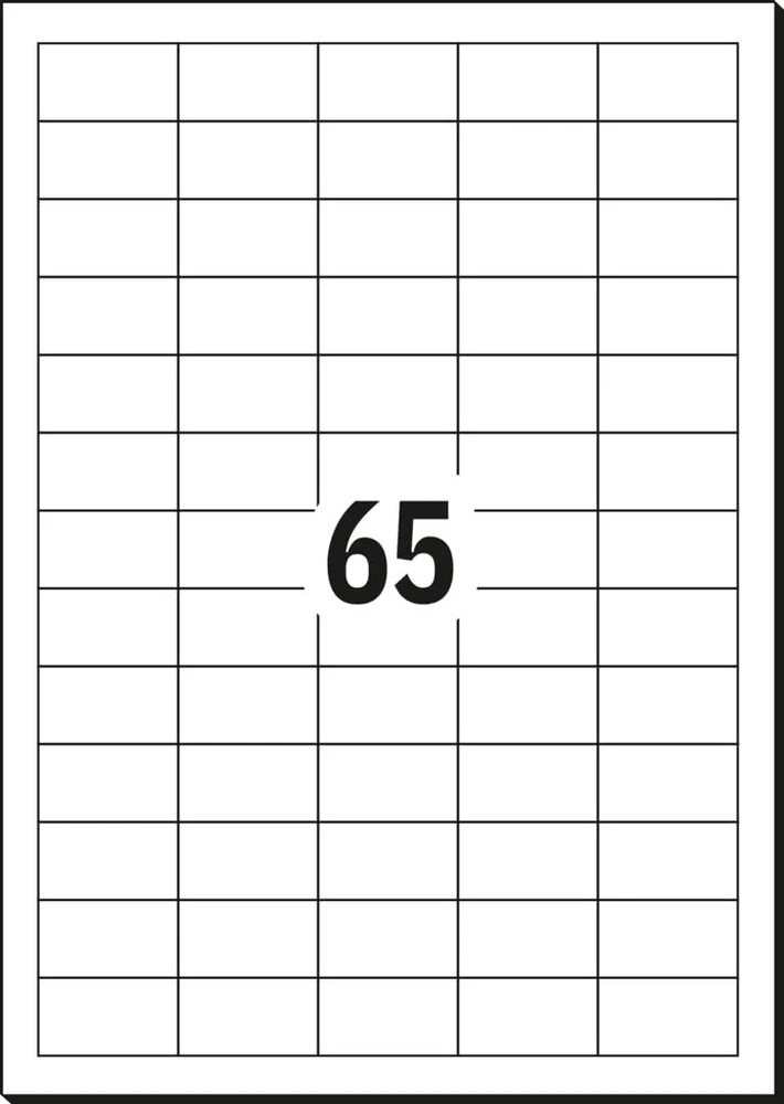 Sigel La101 universalios etiketės, baltos, 38x21.2 mm, 25 lapai