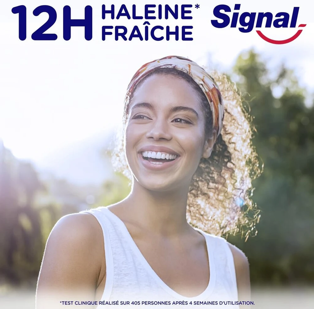 Signal - Extra Fresh and Intense dantų pasta - 12 valandų gaivaus kvapo - itin ilgai išliekanti - 96% natūralios kilmės ingredientų (6 x 75ml)