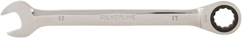 Silverline 783122 raktas su terkšle, fiksuota galvutė, 17 mm