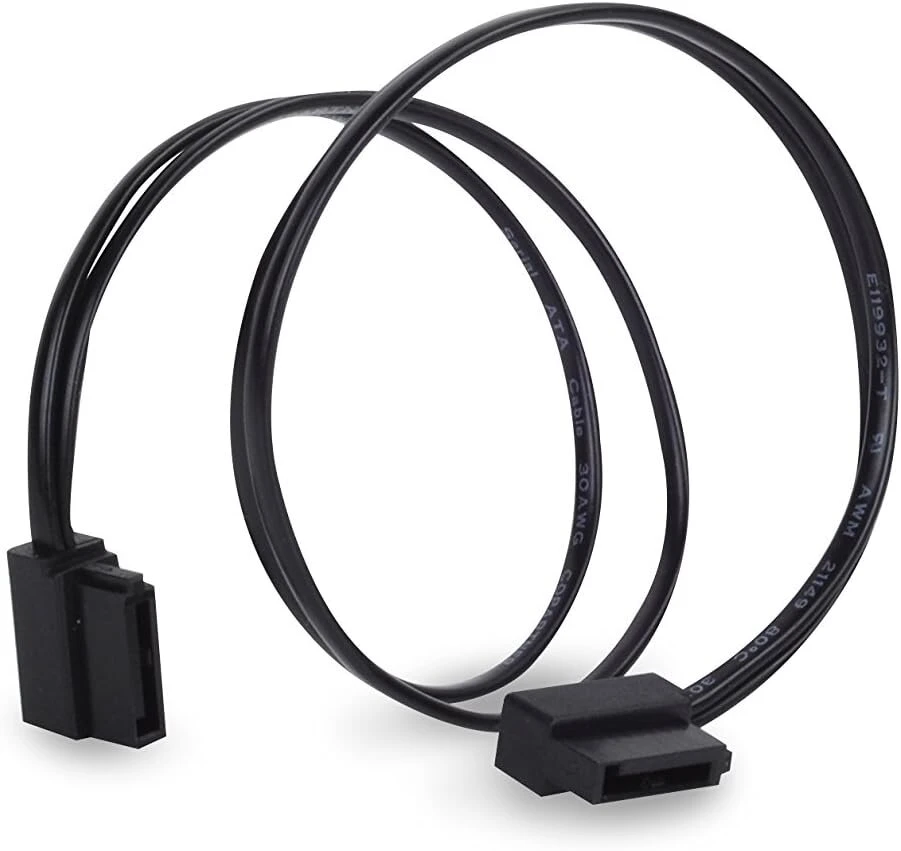 Silverstone Sst-cp11b-300 Sata 6g 300mm plokščias kabelis, juodas