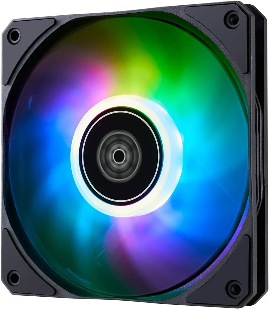 Silverstone Technology Sst-as120b-argb - Air Slimmer plonas 120 mm ventiliatorius su patobulinta veikimu, pilno diapazono Pwm valdymu ir Argb apšvietimo efektu