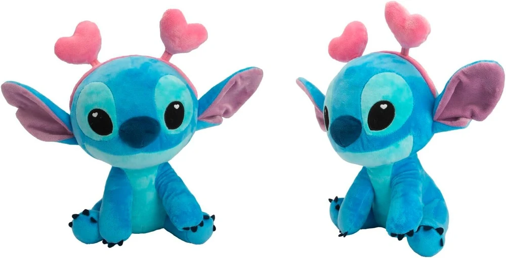 Simba Toys Simba 6315870193 Disney Stitch Love 25 cm pliušinis žaislas, tinkamas nuo pirmųjų gyvenimo mėnesių, mėlynas