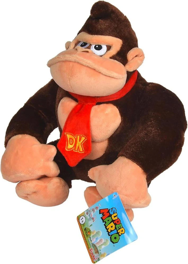 Simba Toys Super Mario Donkey Kong, 27 cm pliušinis žaislas, tinkamas nuo pirmųjų gyvenimo mėnesių