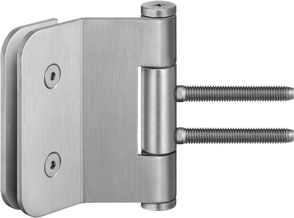 Simonswerk vg3990 durų vyris kairinis, skersmuo 18 mm stiklinėms durims, stiklinių durų vyris, skirtas 8–10 mm storio stiklui, nerūdijantis plienas