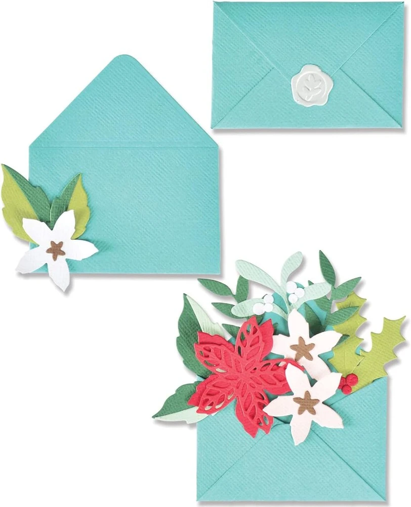 Sizzix Festive Envelope Chapter Sizzx Thinlits pjovimo formelių rinkinys 13vnt Festive Envelope, autorė Lisa Jones | 665946 | Chapter 3 2022, plastikinis popierius, įvairiaspalvis, vienas dydis