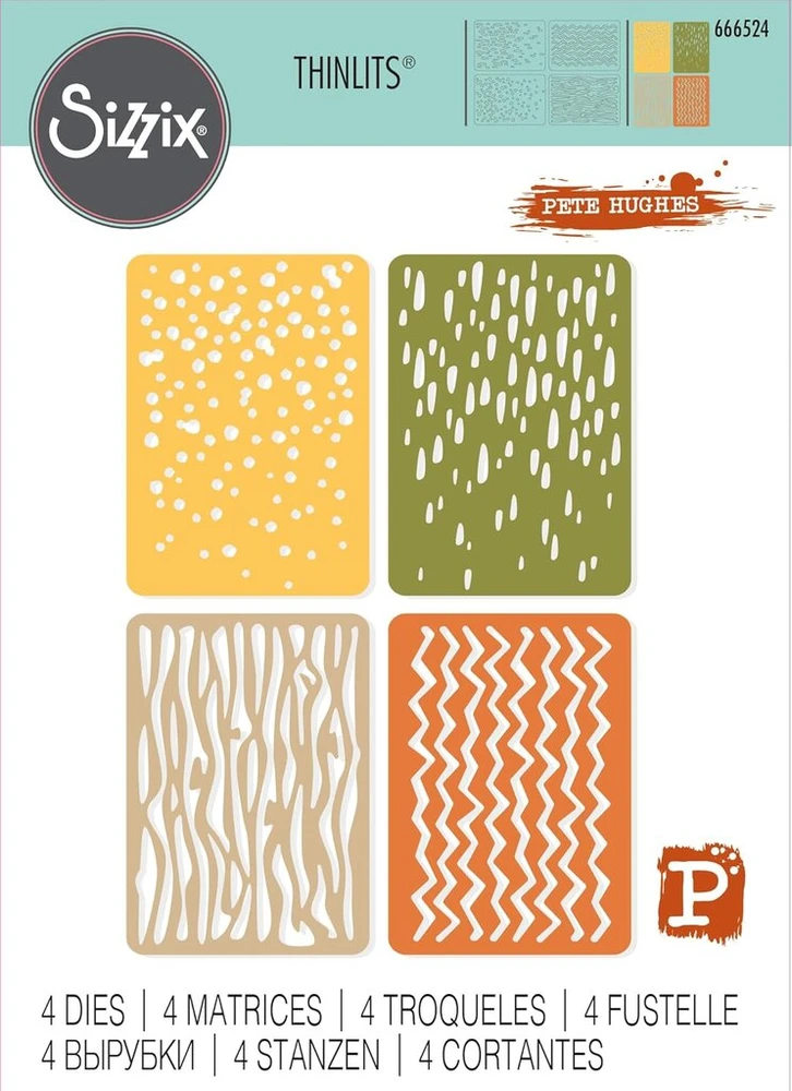 Sizzix Thinlits Infinite Doodles #2 pjovimo formelių rinkinys | 666524 | plonos metalinės pjovimo formelės skirtos scrapbooking'ui, įspaudimui, žurnalų kūrimui