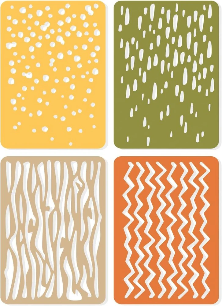 Sizzix Thinlits Infinite Doodles #2 pjovimo formelių rinkinys | 666524 | plonos metalinės pjovimo formelės skirtos scrapbooking'ui, įspaudimui, žurnalų kūrimui