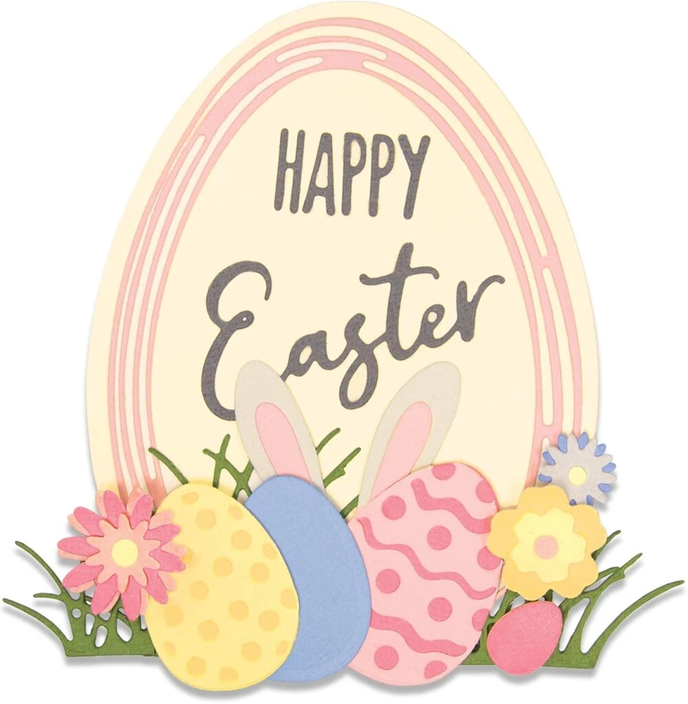 Sizzix Thinlits pjovimo formelės 17pcs 664373 Easter Mood by Emily Tootle, įvairiaspalvis, vienas dydis