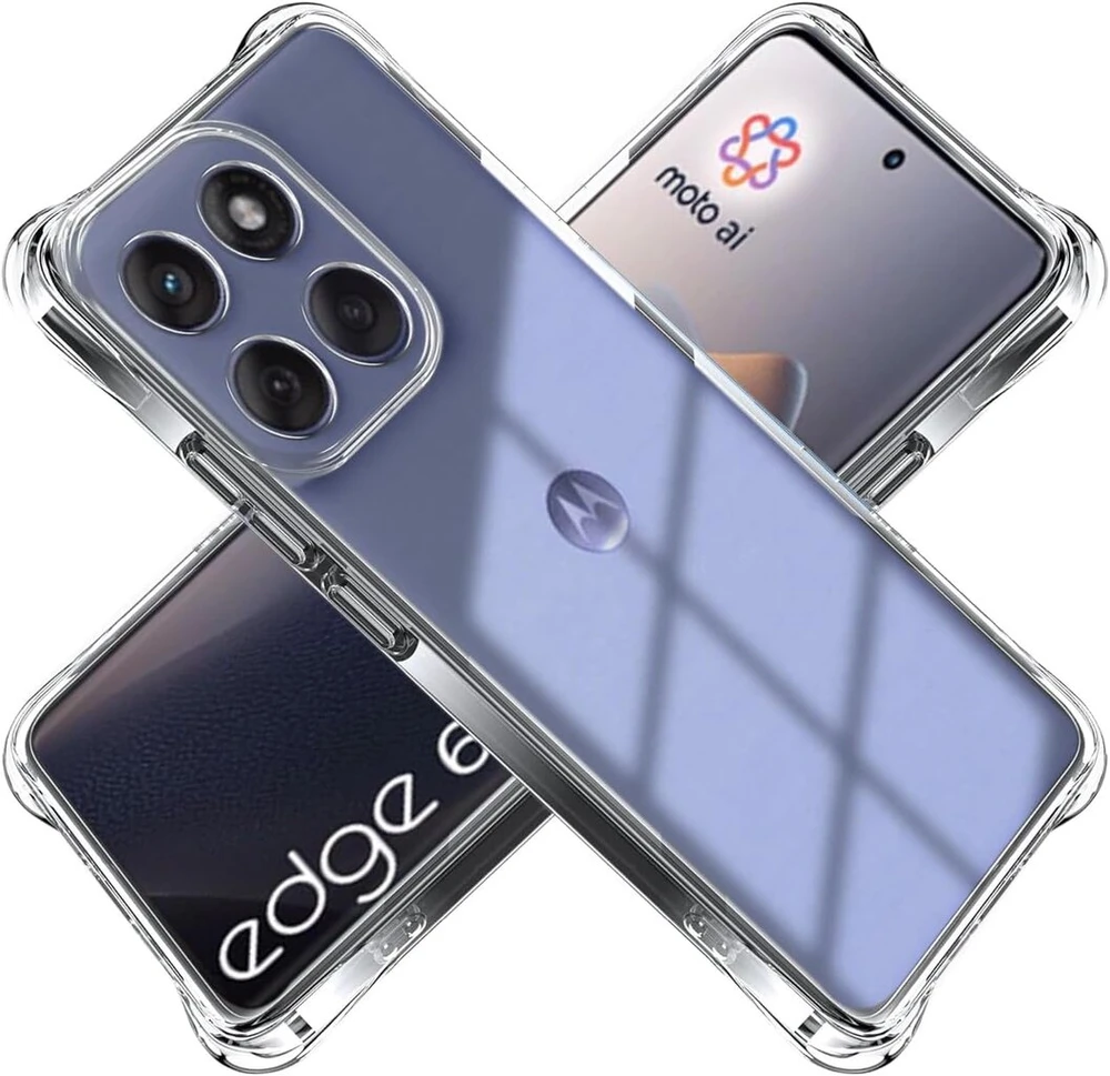 Skaidrus dėklas Motorola Moto Edge 60 Fusion, minkštas silikonas