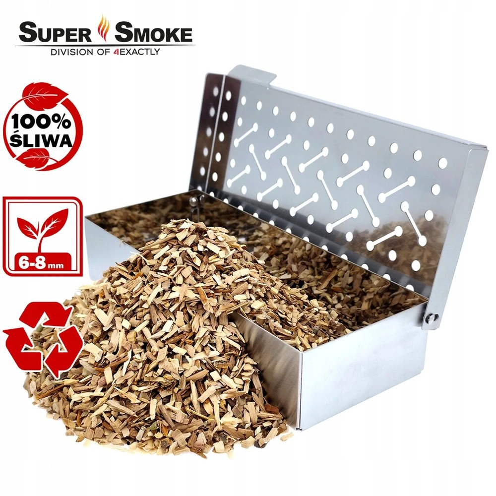 Skiedros rūkymui Supersmoke slyva Kl-08 (6-8mm) Medium 65 litrų