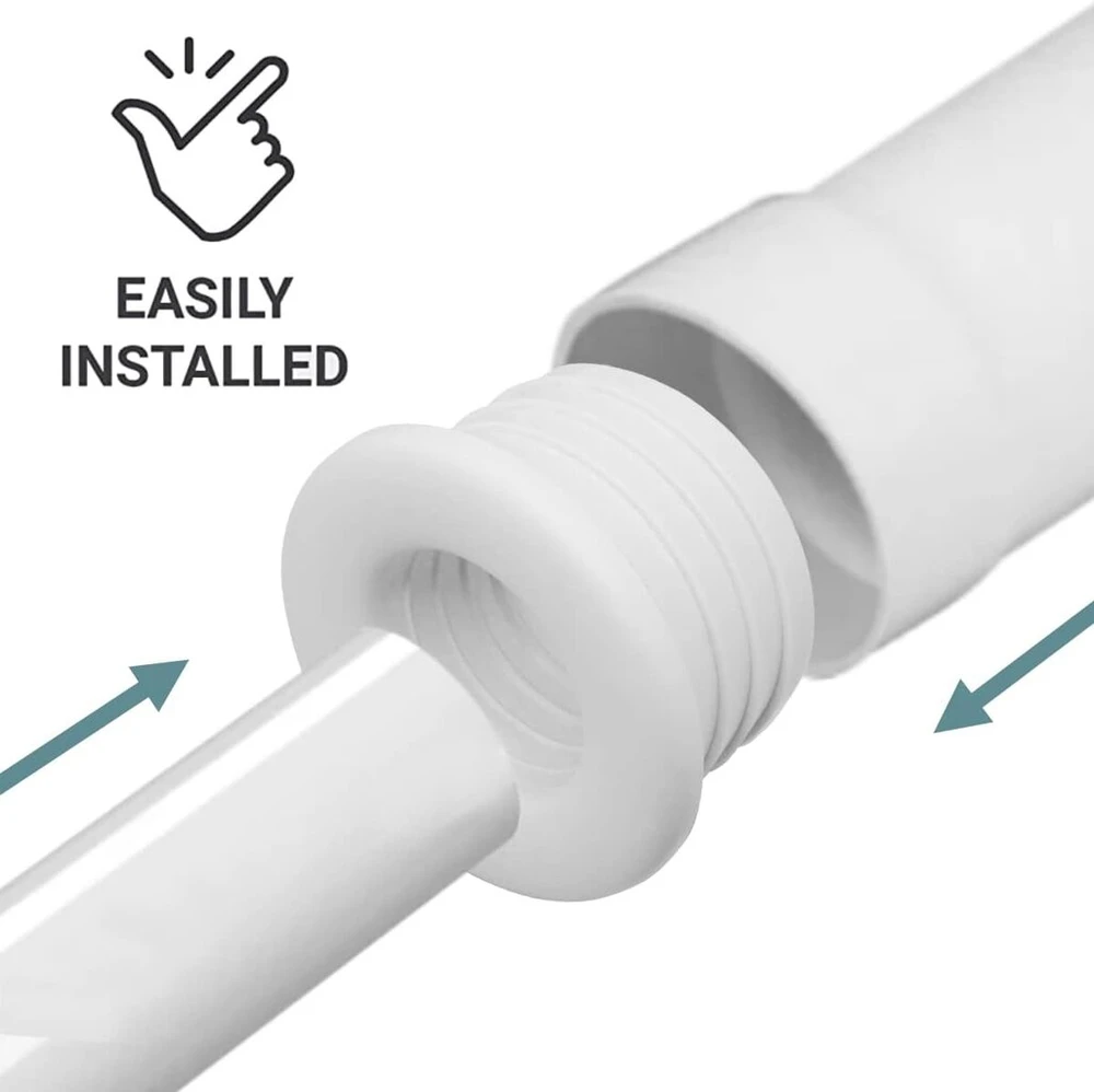 Skir'co 5 vnt. baltos 40 x 25 mm guminės movos drenažo vamzdžiui, guminė jungtis, vamzdžio adapteris, guminis reduktorius