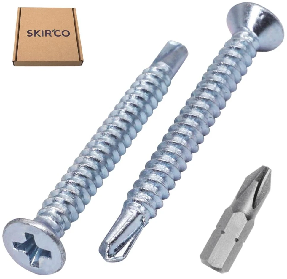 Skir'co 70 vnt. din 7504 p cinkuoto plieno 3.9 x 38 mm savisriegių varžtų metalui, sriegiklis, įleidžiama galvutė