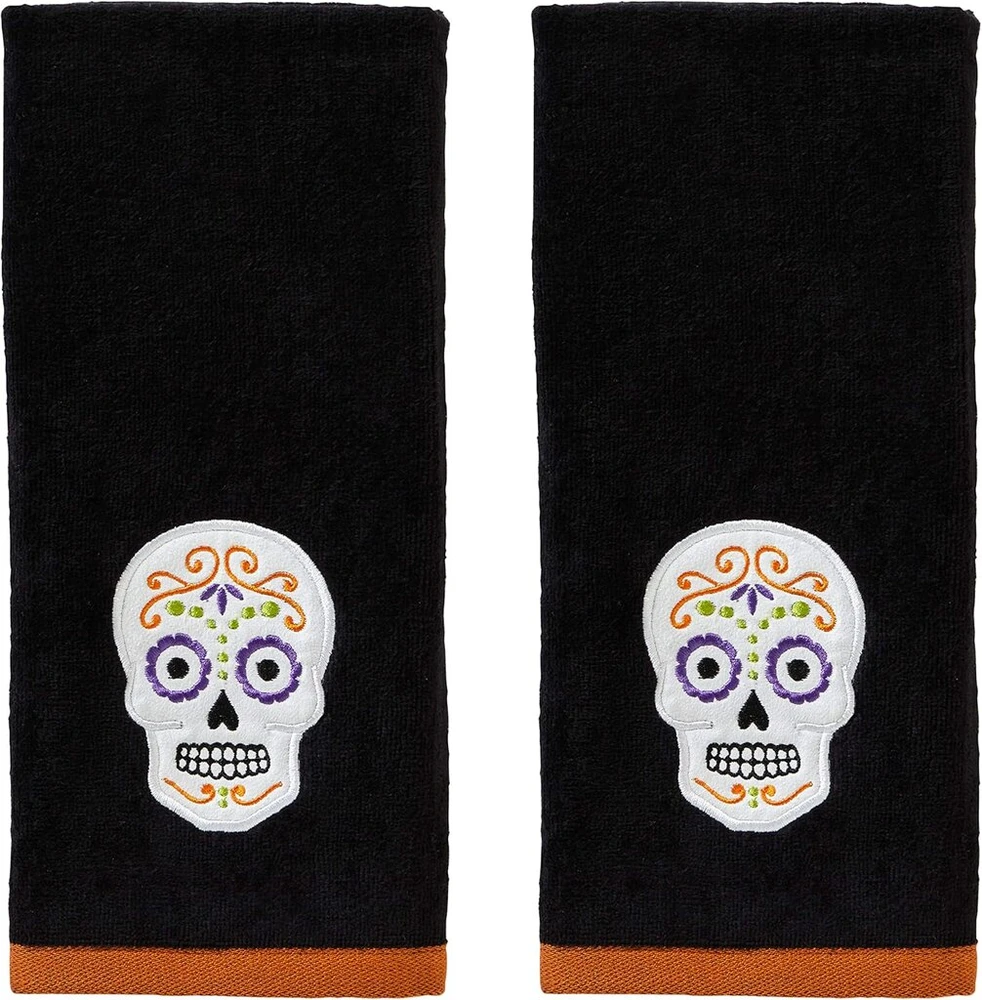 Rankšluostis Skl Home Sugar Skull rankšluosčių rinkinys, juodas, 2 vnt.
