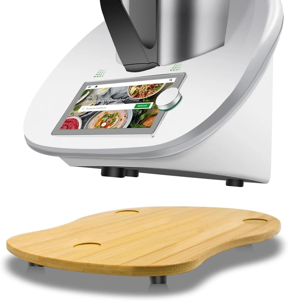 Slankiojanti lentelė Thermomix Tm6 Tm5, bambukinė greito perkėlimo slankiojanti lentelė Thermomix Vorwerk maisto kombainui Tm6 priedai, riedėjimo lentelė Thermomix Tm6 Tm5 pagrindo lentelė riedėjimo lentelė