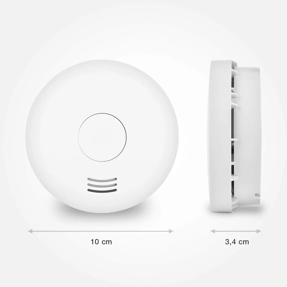 Smartwares dūmų detektorius - q seal 10 metų baterija su vds ženklu fsm-12400, baltas
