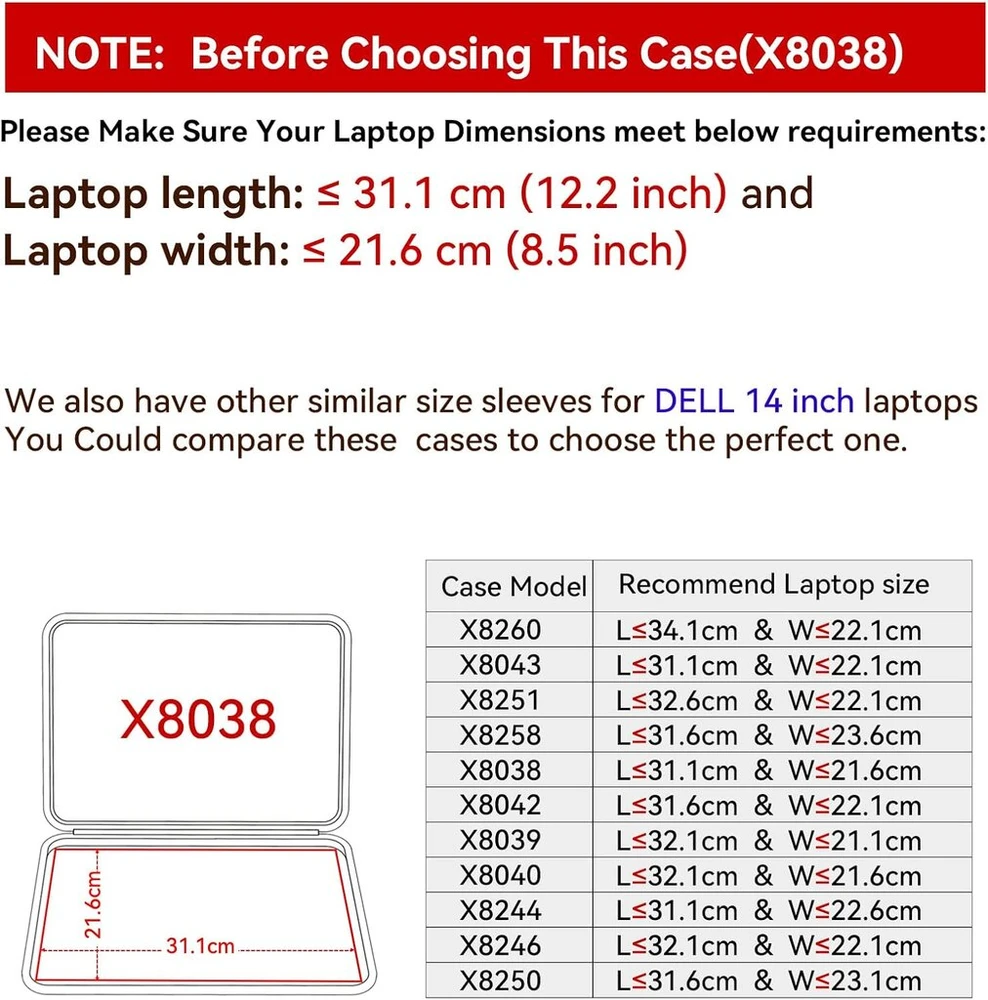 Smatree kietas eva apsauginis dėklas, suderinamas su 14 colių dell latitude 9450/9440/9430/9420/9410 arba 2-in-1 nešiojamojo kompiuterio krepšiu (x8038)