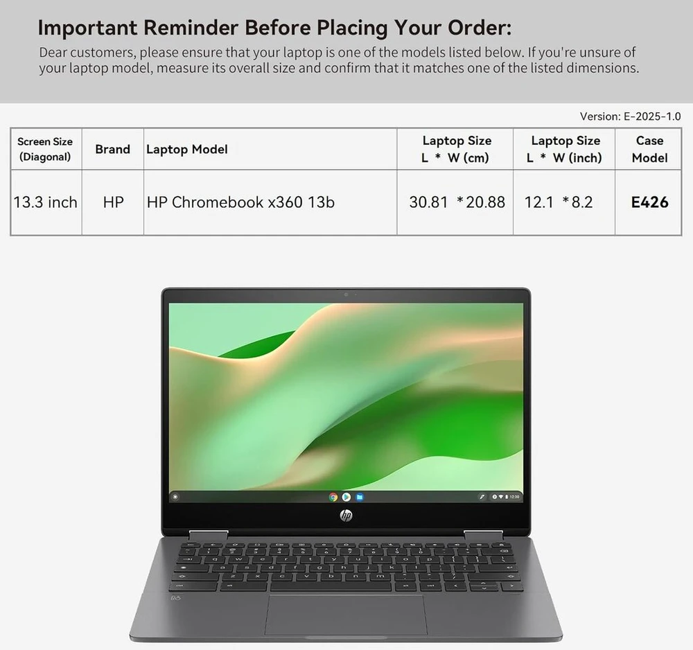 Smatree nešiojamas kompiuterio dėklas, skirtas 14 colių hp elitebook x g1a notebook next gen ai pc, 13,3 colių hp chromebook x360 13b-ca000/13b-ca0047nr, apsauginis plonas nešiojamojo kompiuterio krepšys su priedų krepšiu (e426)