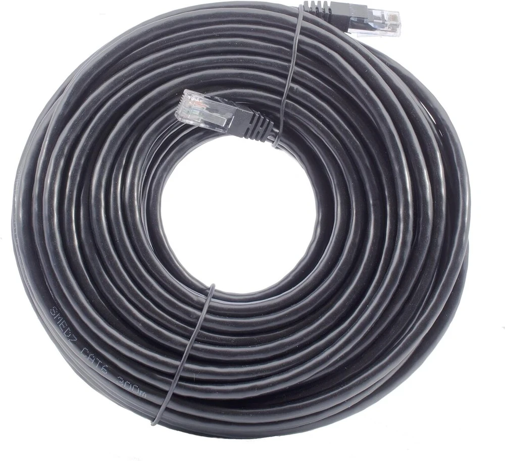 Smedz Cat6 30 m vientisas varinis Utp 24 Awg vidaus / lauko „plug and Play“ tinklo kabelis „gigabit Ethernet“ pataisos laidas – juodas