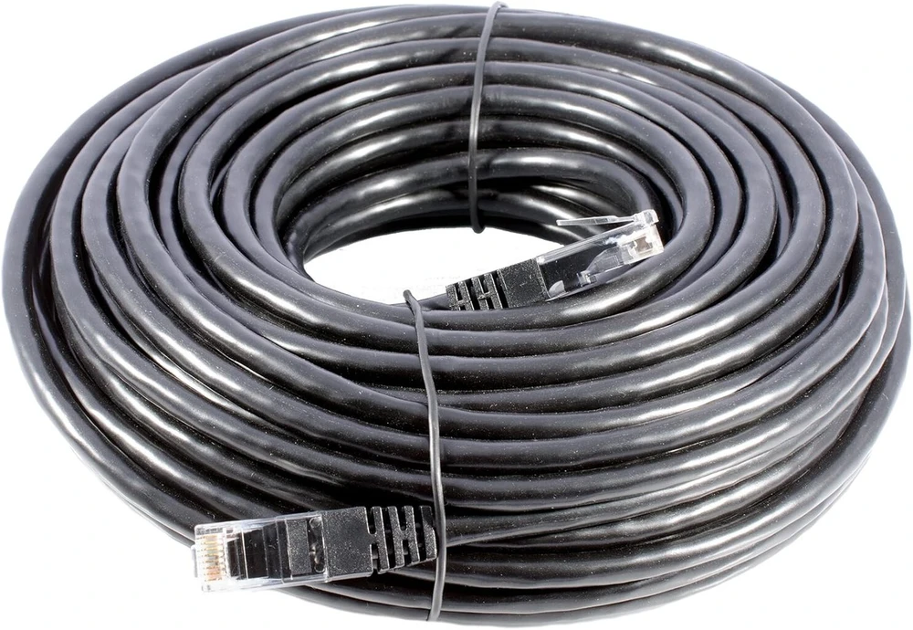 Smedz Cat6 30 m vientisas varinis Utp 24 Awg vidaus / lauko „plug and Play“ tinklo kabelis „gigabit Ethernet“ pataisos laidas – juodas