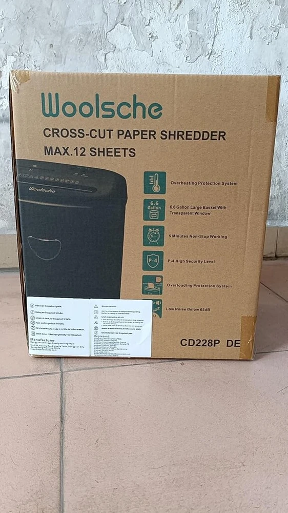 Smulkintuvas: 12 lapų, kortelės, Cd, 25l talpa