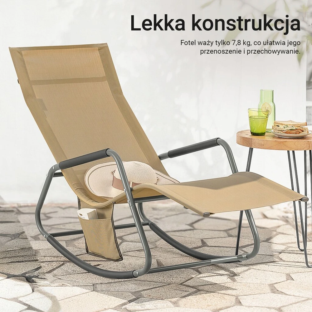 Sobuy supamasis krėslas su šoniniu krepšiu Ogs47-ka