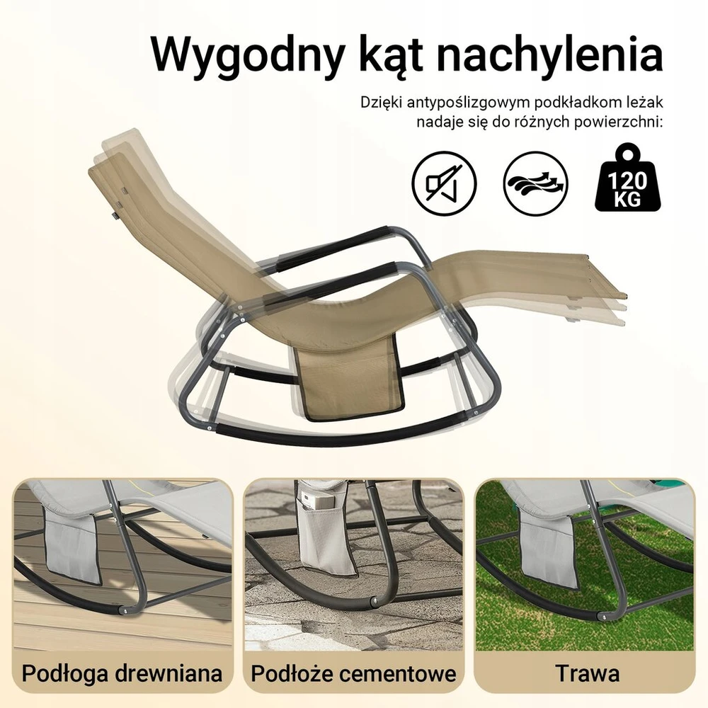 Sobuy supamasis krėslas su šoniniu krepšiu Ogs47-ka