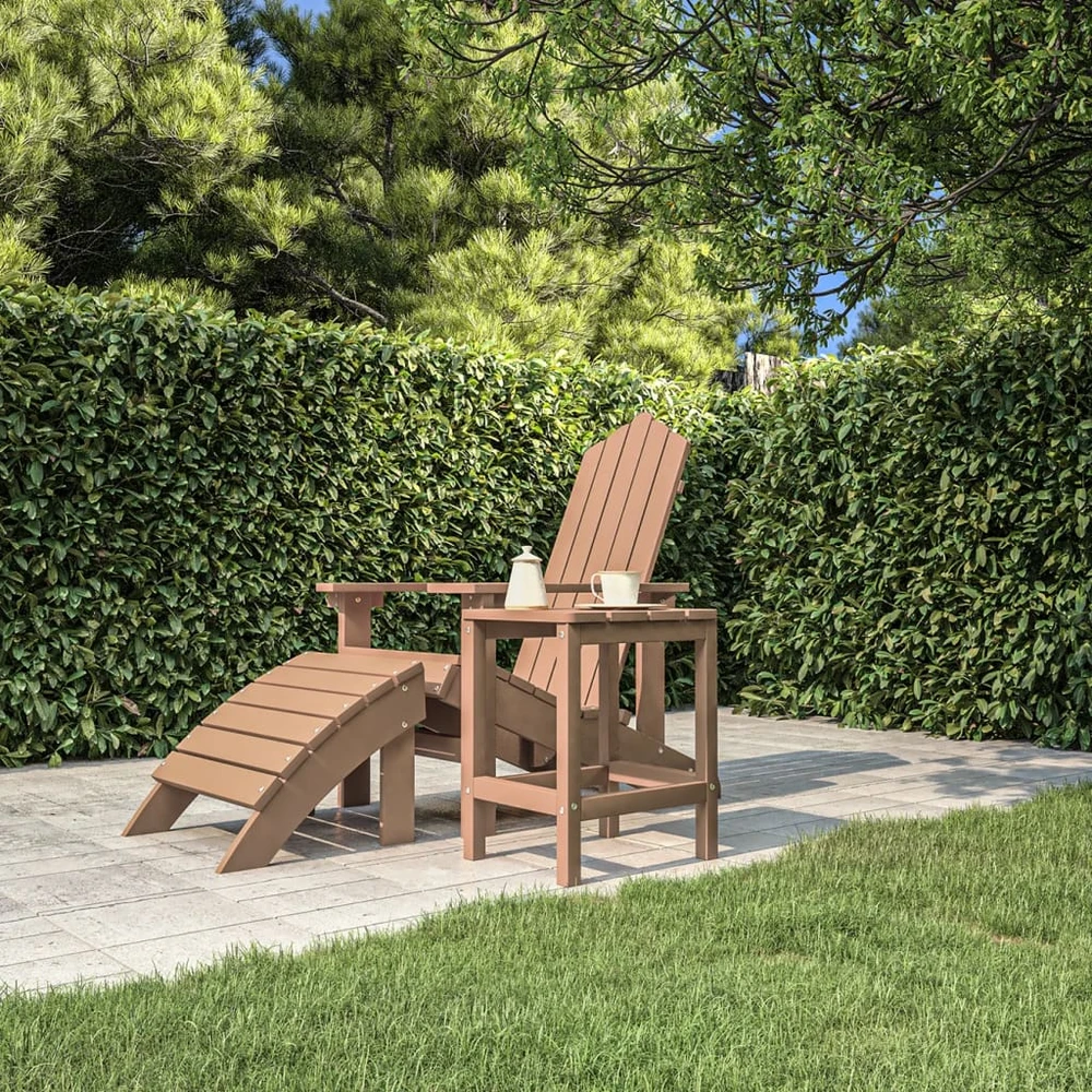 Sodo Adirondack staliukas, rudos spalvos, 38x38x46cm, HDPE