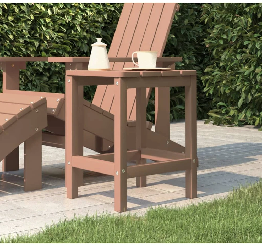 Sodo Adirondack staliukas, rudos spalvos, 38x38x46cm, HDPE