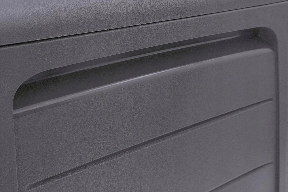 Lauko baldų komplektas Sodo dėžė balkonui terasai su ratukais sėdynei daiktų laikymui 270l graphite Keter
