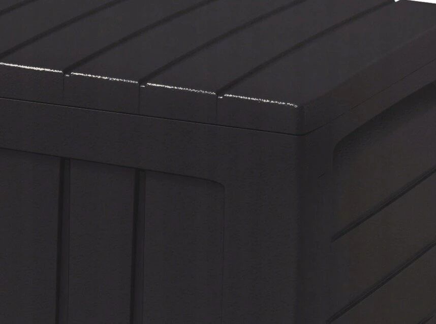 Lauko baldų komplektas Sodo dėžė balkonui terasai su ratukais sėdynei daiktų laikymui 270l graphite Keter