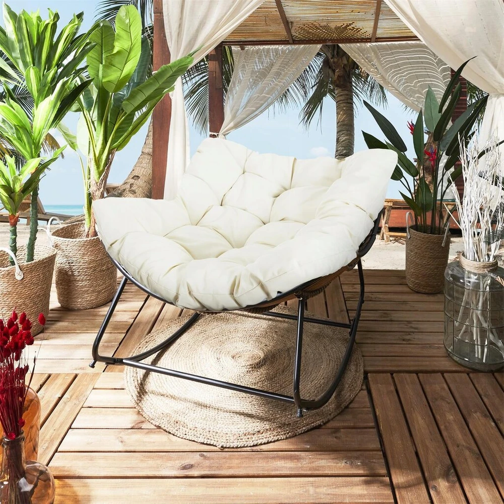 Sodo fotelis Intesi Tulum, baltas