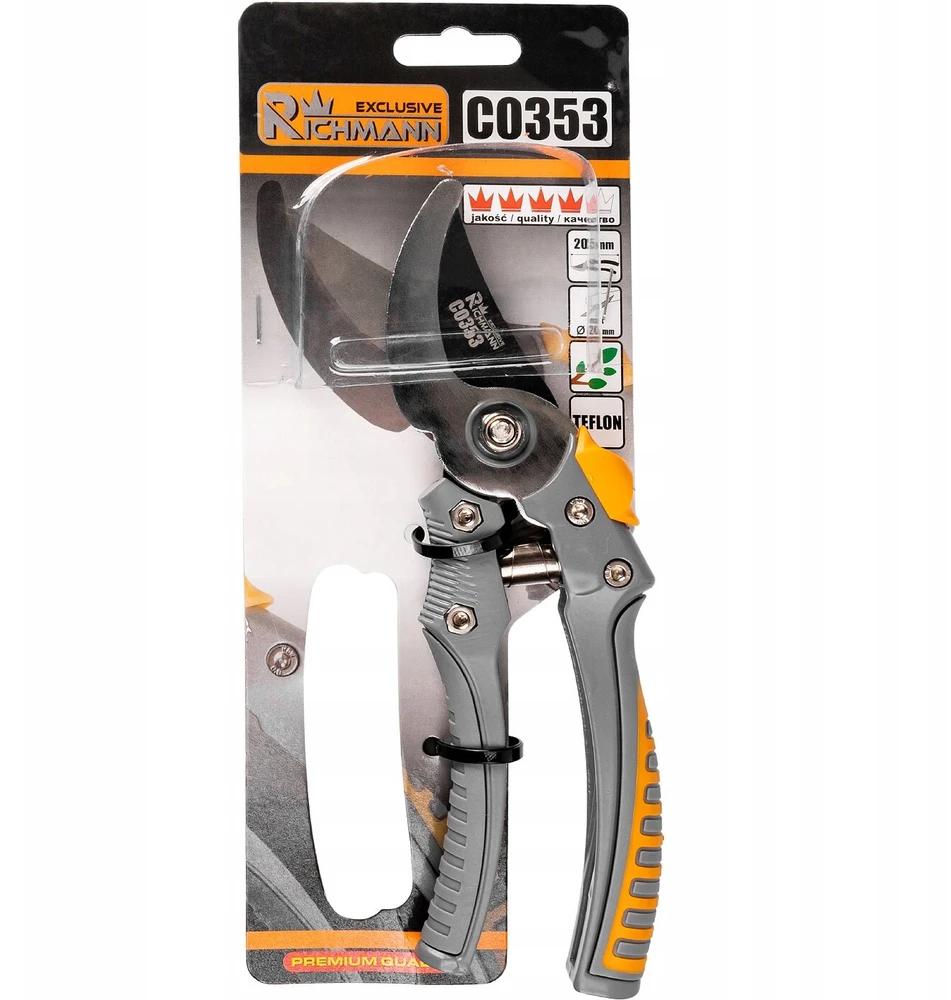 Sodo genėjimo žirklės aliumininės/guma sk-5 205mm Richmann C0353