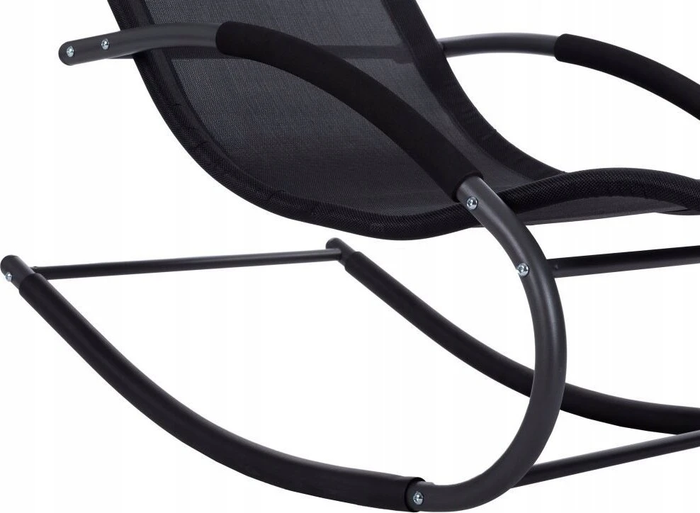 Sodo gultas supamasis krėslas sofa nulinės gravitacijos atlošas galvai juodas multigarden