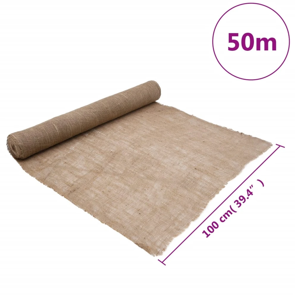 Sodo jutos tinklas 100 cm x 50 m 180 gsm 100% Natural Jute
