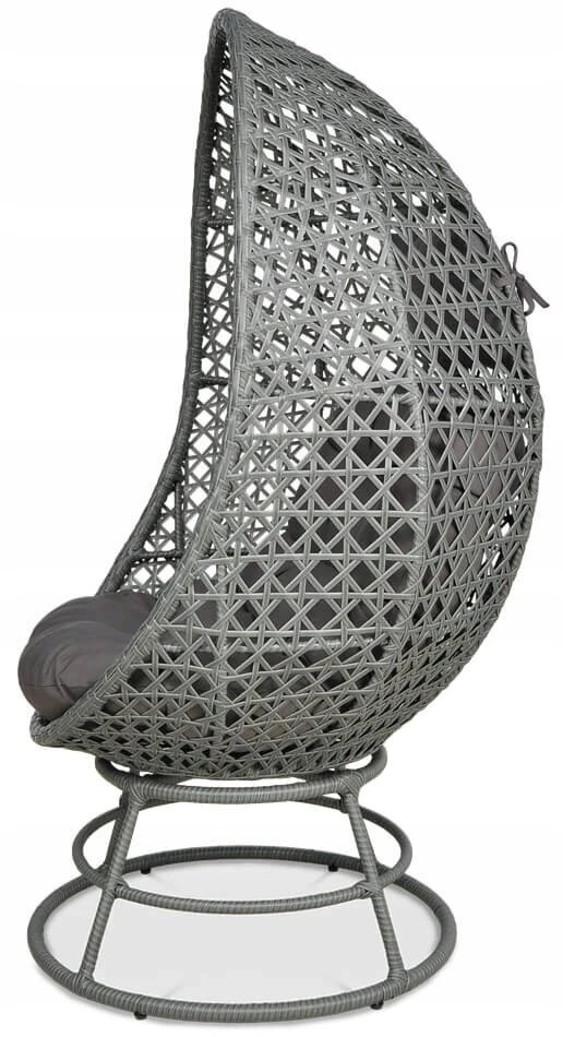 Sodo kėdė Technorattan Basket Holiday Swivel terasai, balkonui, pilka